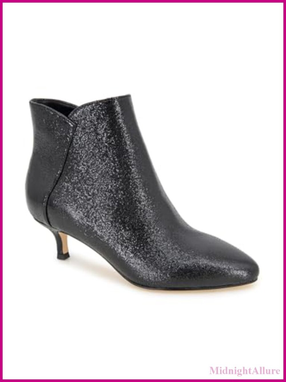 XOXO Kyrie Almond Toe Kitten Heel Ankle Bootie with Zipper